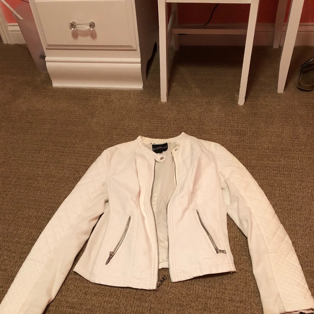 White leather jacket